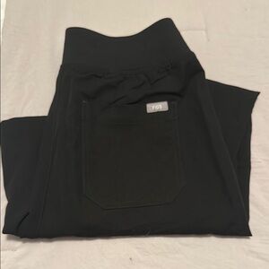 Small black FIGS Livingston scrub pants
